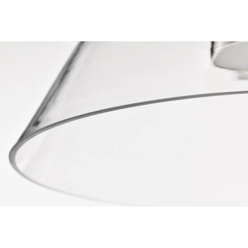 Edmond 14 Inch LED Pendant Polished Nickel with Clear Glass - Polished Nickel