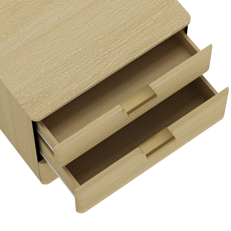 Manhattan Comfort Payton Nightstand with 6 Drawers Set of 2