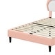 preview thumbnail 9 of 33, Moasis PU Adjustable Cloud Headboard Bed Frame Platform with LED