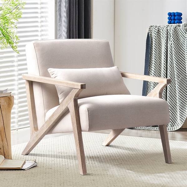 Ebello Accent Armchair Solid Hardwood Upholstered for Living Room Bed