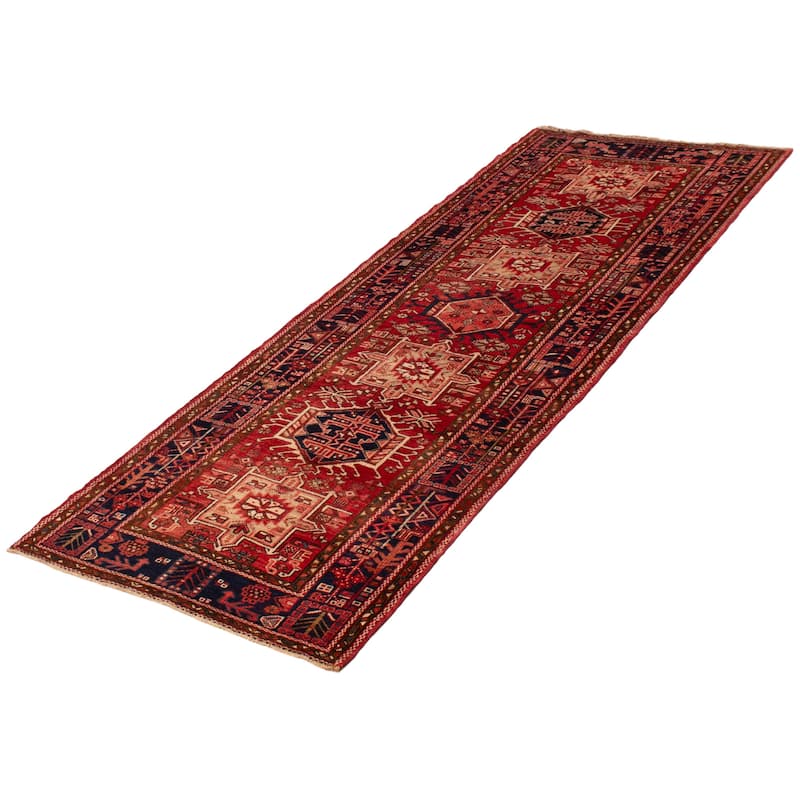 ECARPETGALLERY Hand-knotted Konya Anatolian Red Wool Rug - 3'10 x 10'4