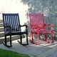 preview thumbnail 21 of 32, Cambridge Casual Lyon Mahogany Oversize Wood Outdoor Rocking Chair