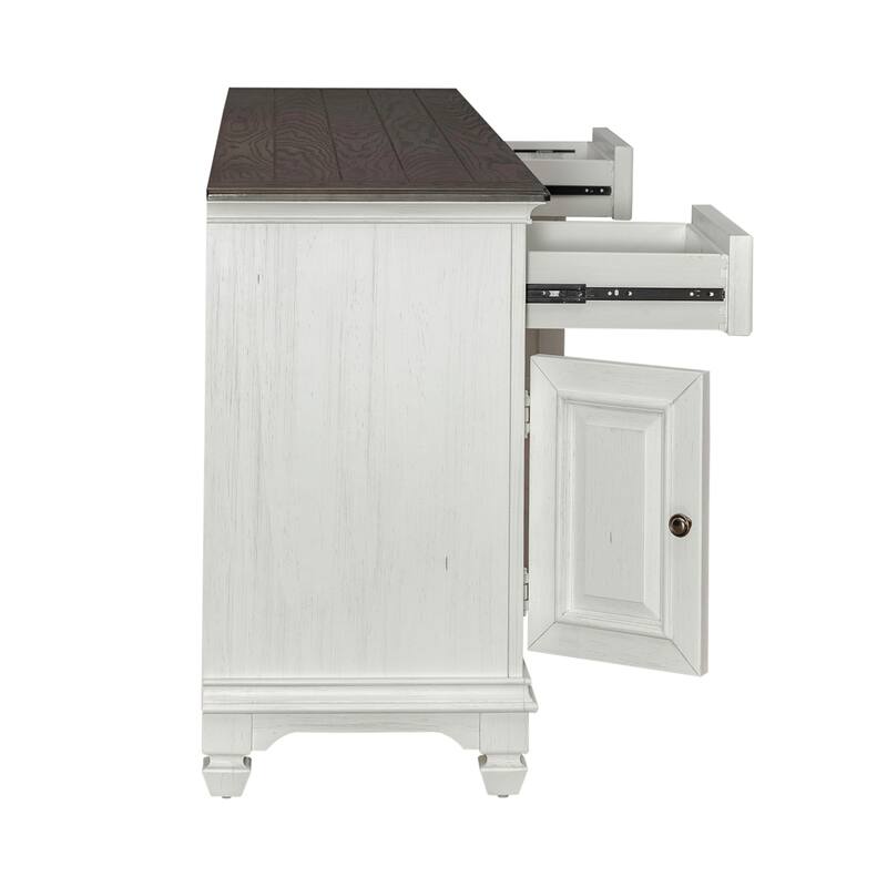 Liberty Furniture Allyson Park 80 Inch TV Console with Firebox