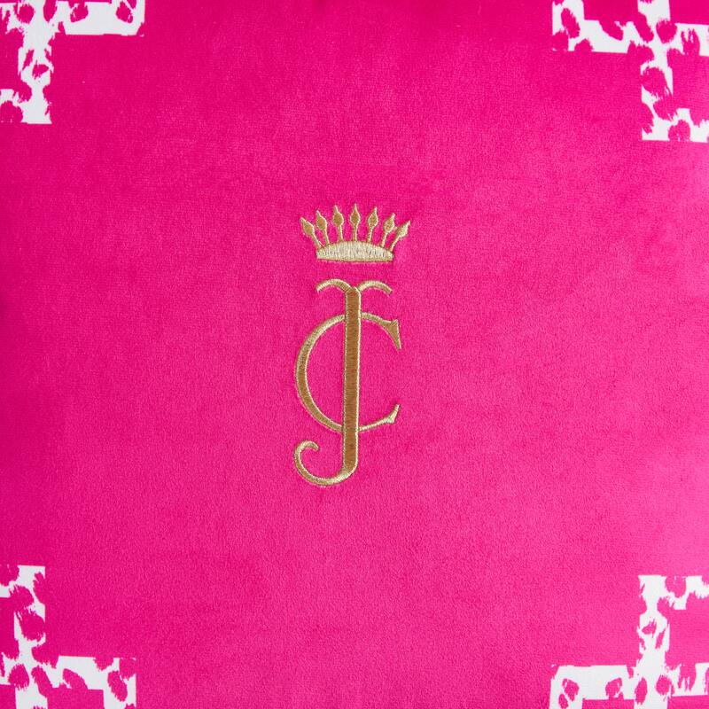 Juicy Couture Velvet Lattice Pillow 20" x 20", Black