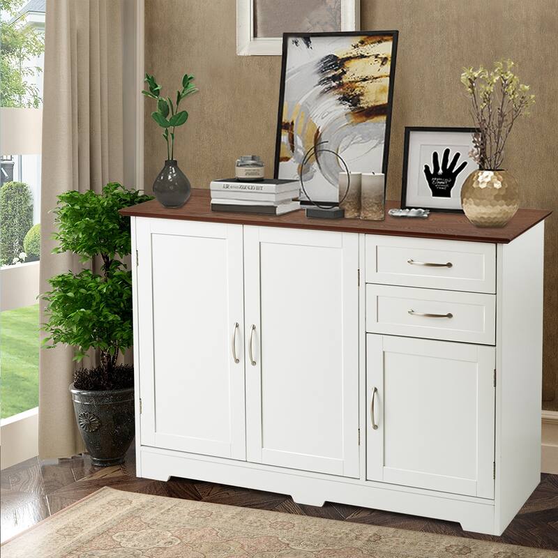 Gymax Buffet Storage Cabinet Console Table Kitchen Sideboardd Home - See Details