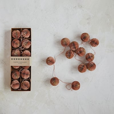 Handmade Recycled Paper Honeycomb Ball Garland