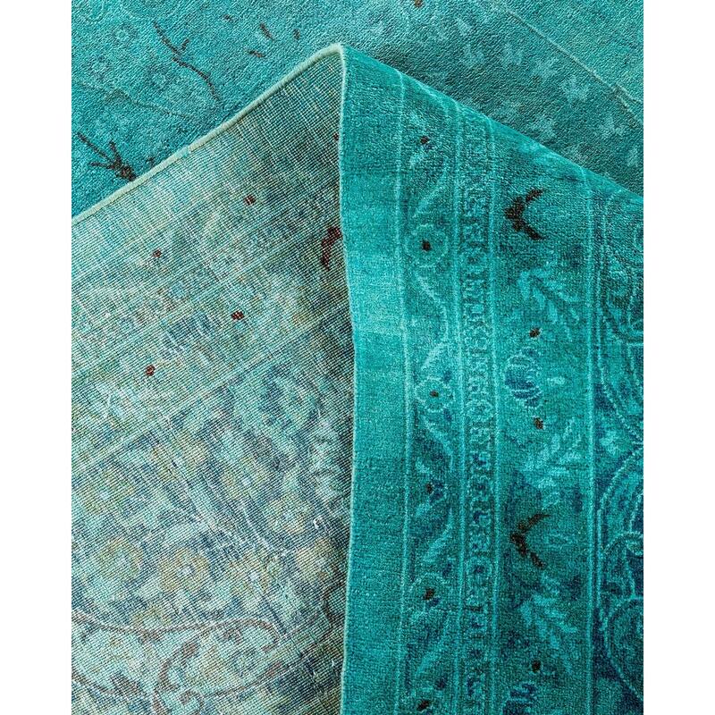 Contemporary Overdyed Wool Hand Knotted Area Rug - 10' 3" x 14' 0"
