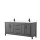Option Dark Gray, Black Trim, Carrara Cultured Marble Top