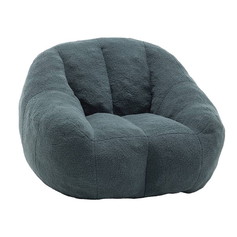 Fluffy and Lazy Teddy Fabric BeanBag Chairs with Memory Foam
