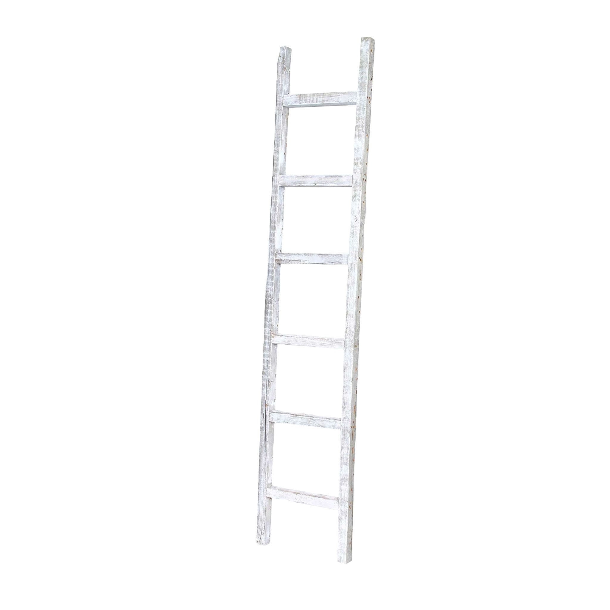 White washed online ladder shelf