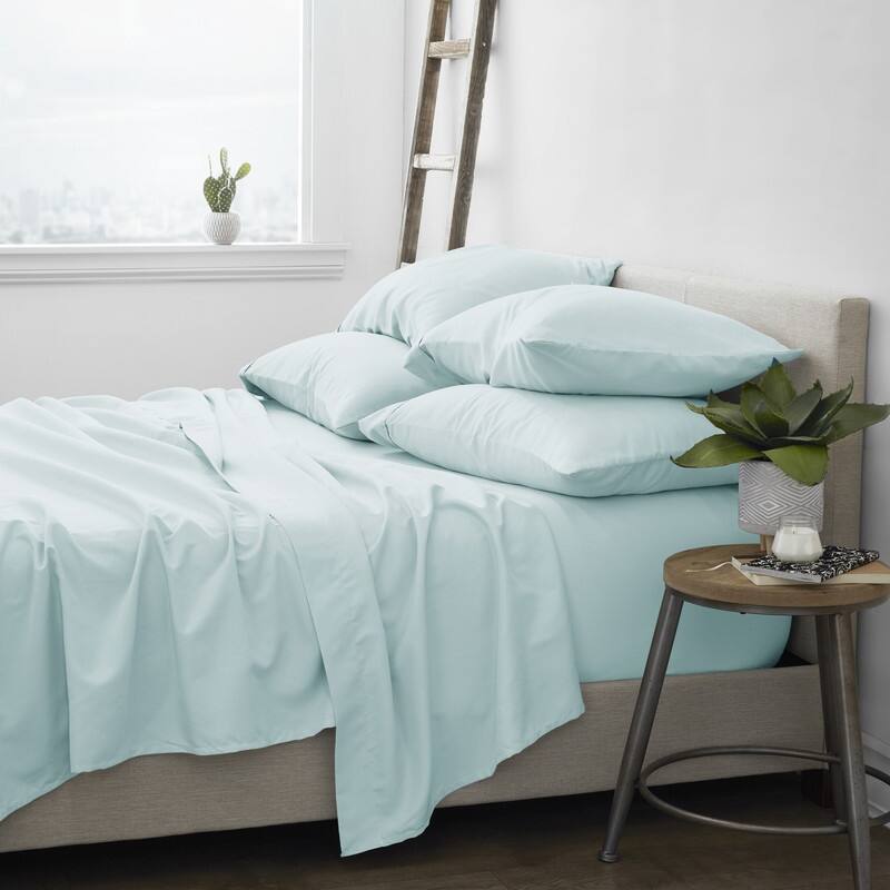 Soft Essentials Ultra-soft Deep Pocket 6-piece Microfiber Sheet Set - California King - Aqua