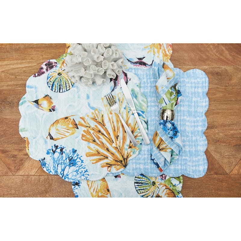 Makena Beach Quilted Placemat Set 6