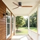 preview thumbnail 57 of 69, Sofucor 52Inch Low Profile Flush Mount Ceiling Fan with LED Light,3‑Blade Quiet Light Combo for Bedroom Kitchen Living Room