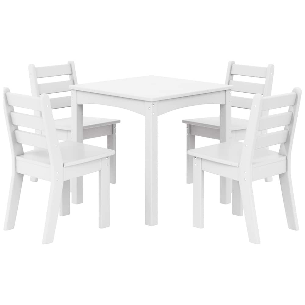 Polytrends Garden Party Kids Outdoor 5-Pieces Dining Set