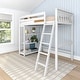 preview thumbnail 22 of 31, Max and Lily Twin Size High Loft Bed with Bookcase White