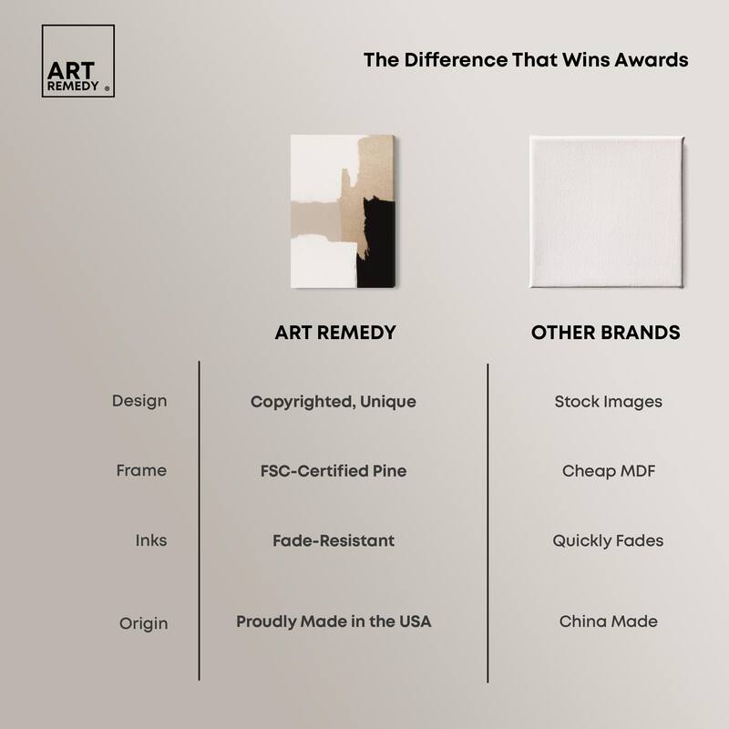 Beige and Black III Canvas by Art Remedy, Gallery Wrapped