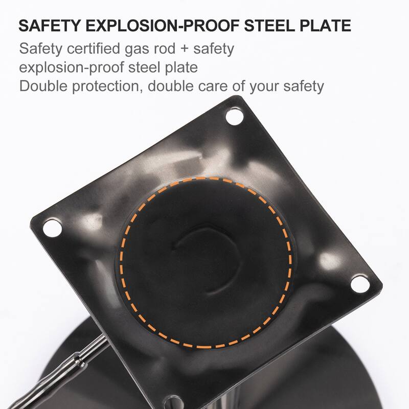 Faux Leather Swivel Barstool wth Adjustable Height