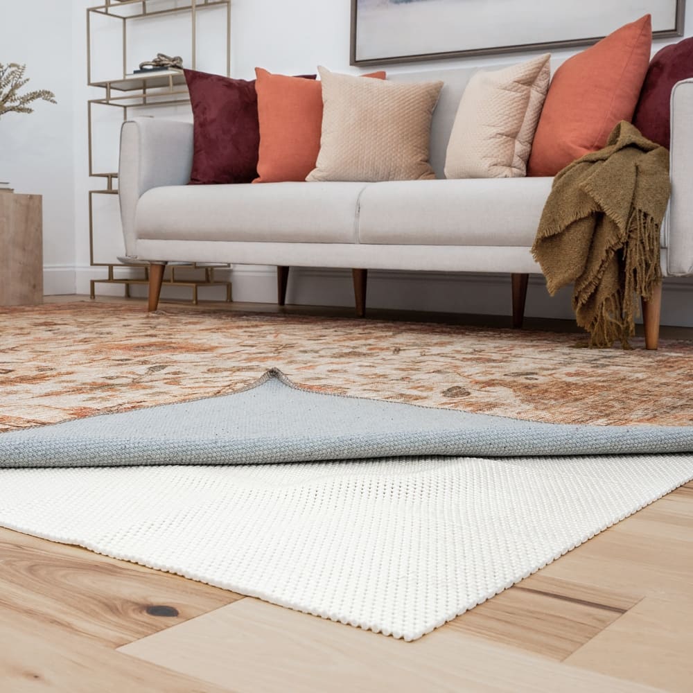 Extreme Grip Traditional Solid Non Slip Rug Pad - Off-White