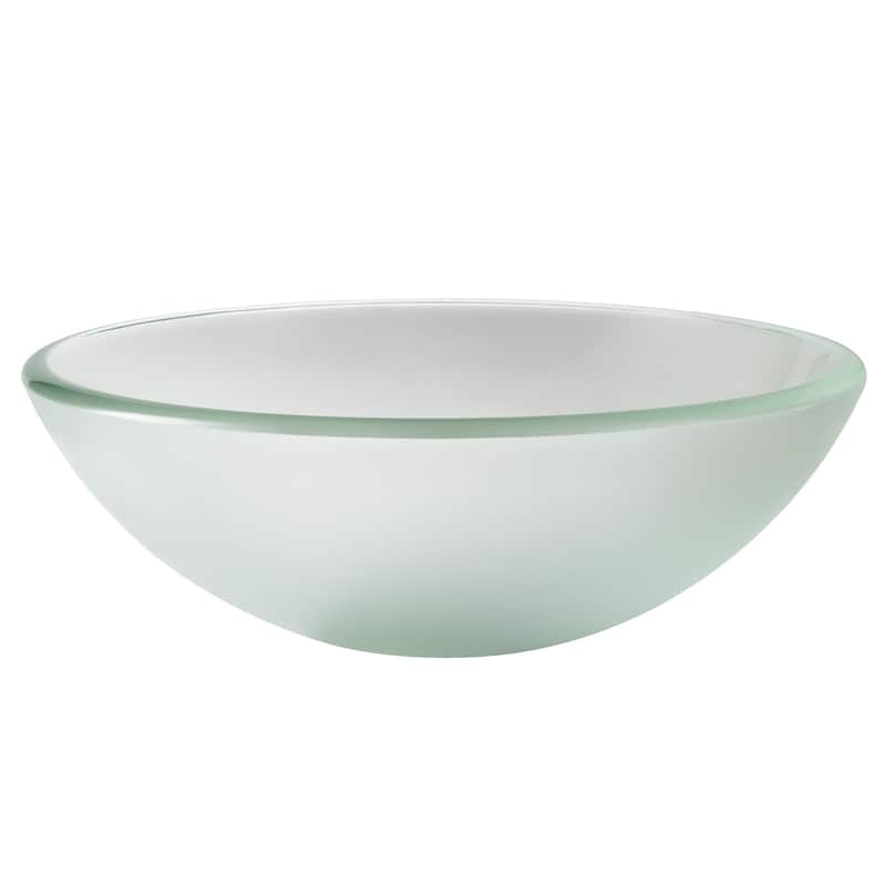 Kraus 14" Frosted Glass Vessel Bathroom Sink Only - Frosted