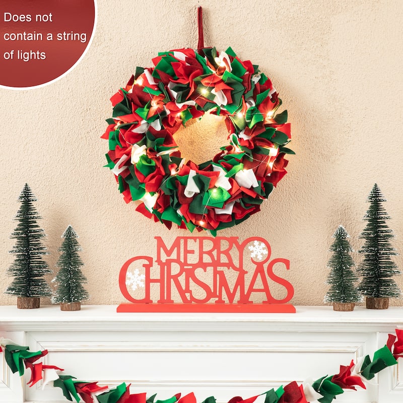 Christmas Plaid Fabric Decorative Wreath
