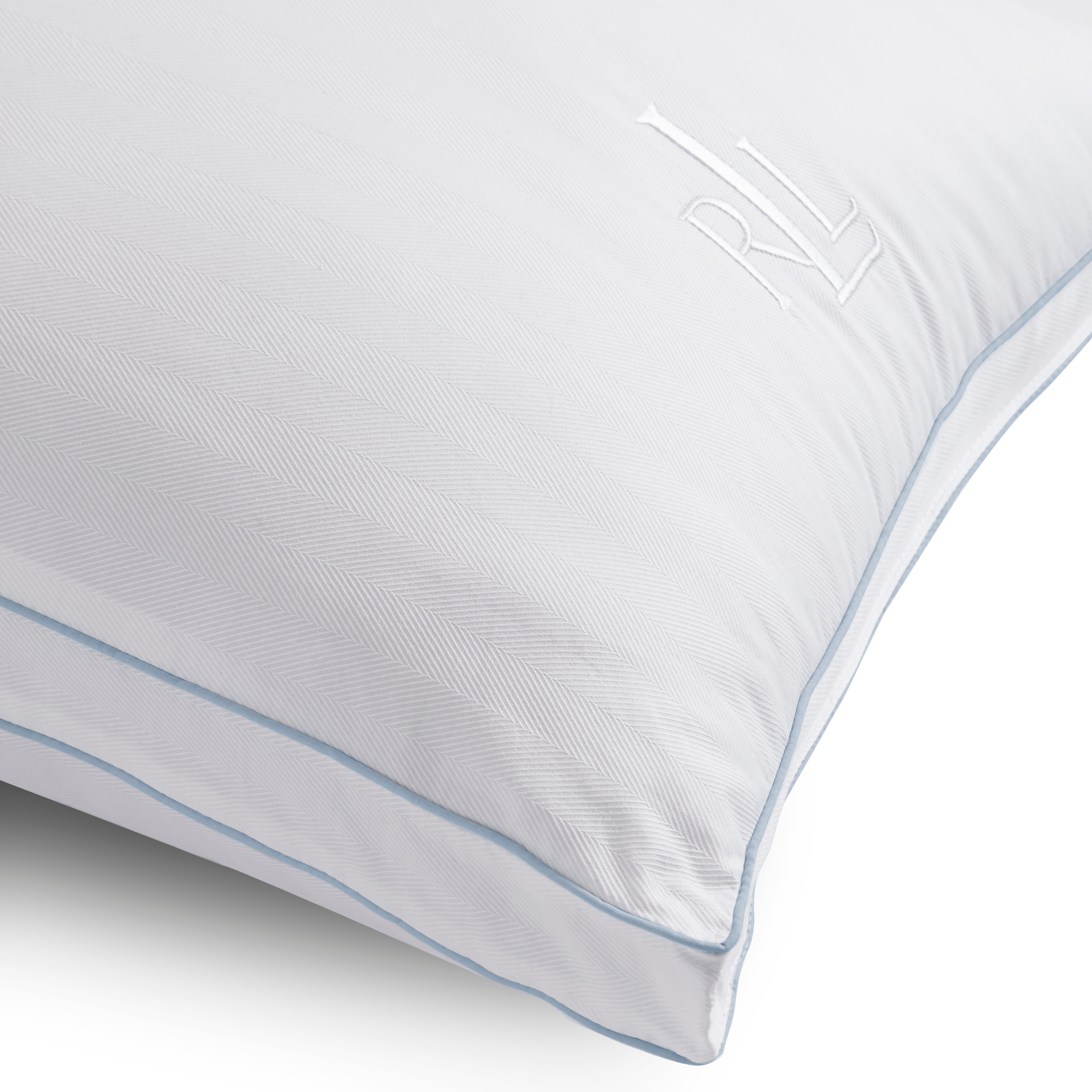 Lauren Ralph Lauren Lawton Extra-Firm Density Pillow - White/Blue Cord -  Overstock - 30951520