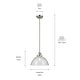 preview thumbnail 44 of 68, Kichler Lighting Avery 1-Light Pendant Light with Seeded Glass