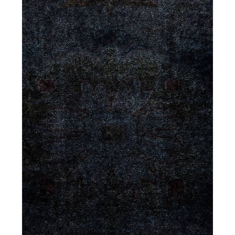 Overdyed One-of-a-Kind Hand-Knotted Area Rug - Black - 8' 0" x 9' 4"