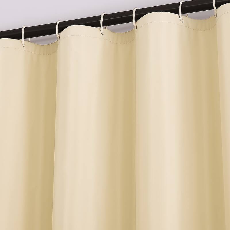 70" x 72" - Beige PEVA Shower Curtain Liner Waterproof & Plastic Rings