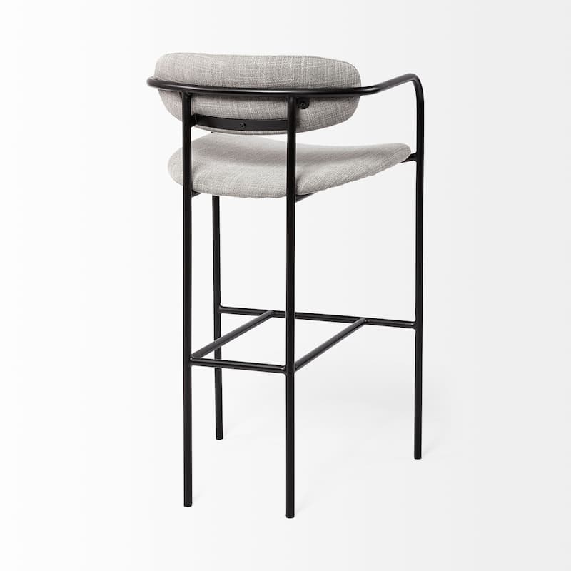 Parker Brown Faux-Leather Seat with Gold Metal Frame Bar Stool