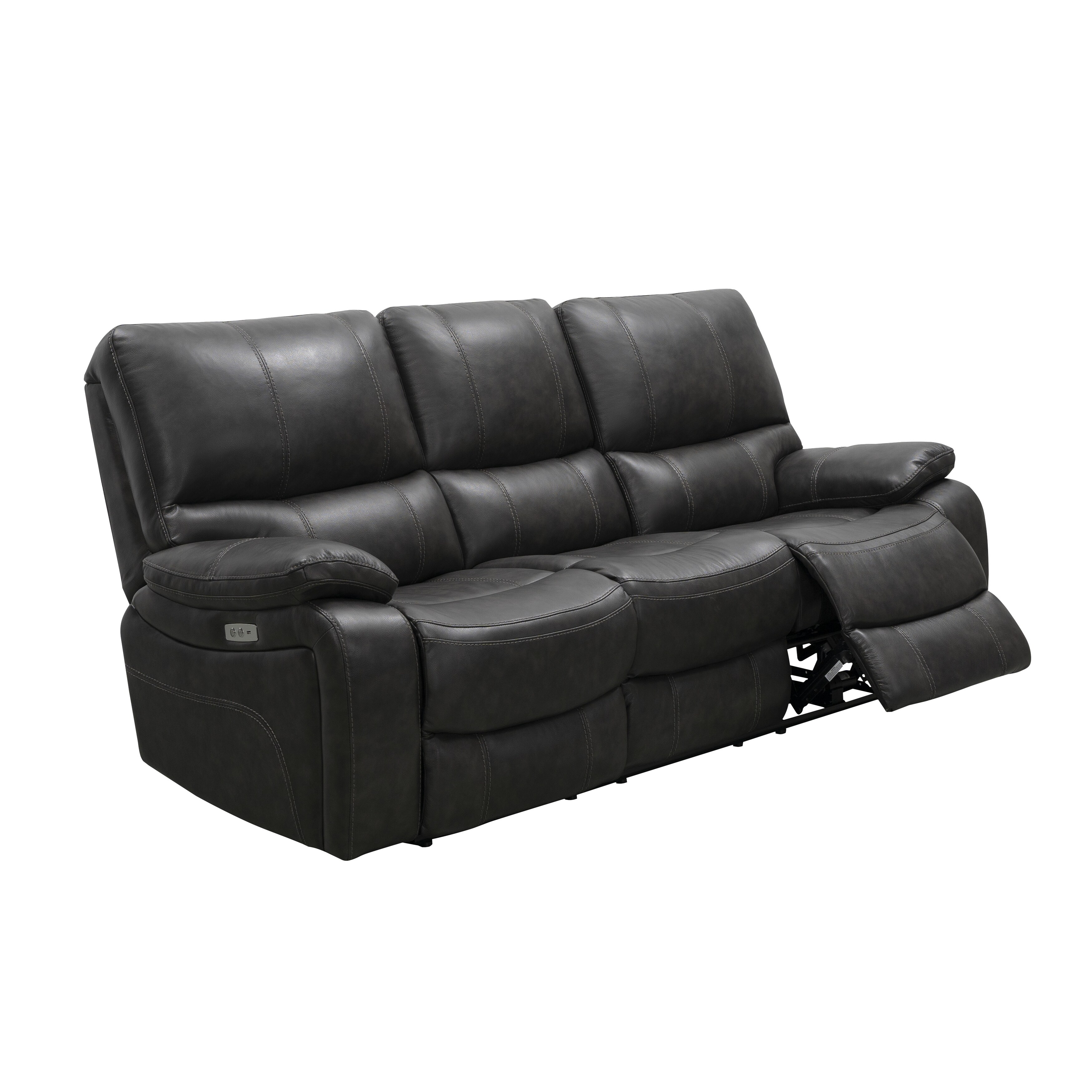 Abbyson Browning Top Grain Leather Power Reclining Sofa with USB