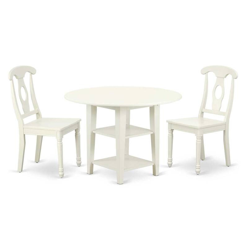 Southwestern Round Dining Set 3Pc Table w/ 2 Chairs - 20/42 Inch Extendable Table