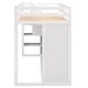 preview thumbnail 12 of 14, Twin Size Loft Bed with 3 Shelves, 2 Wardrobes and 2 Drawers, Ladder with Storage,Multifunctional Loft Bed