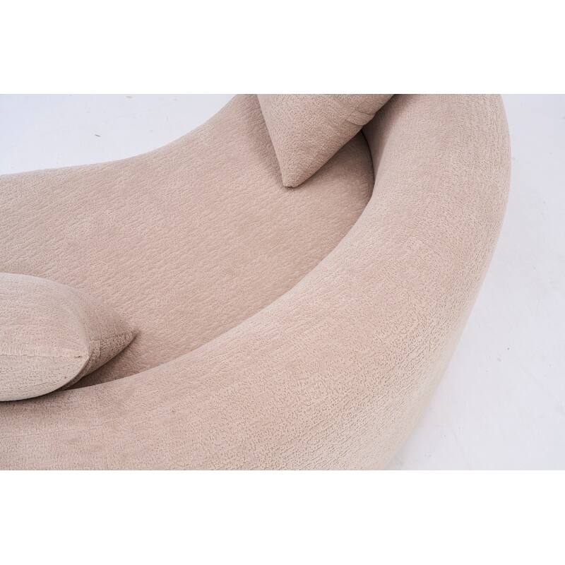 Single S-Curved Chenille Sofa Chair, No Assembly