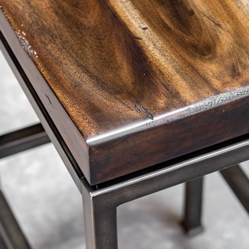 30" Dark Walnut Beck Wood Counter Stool