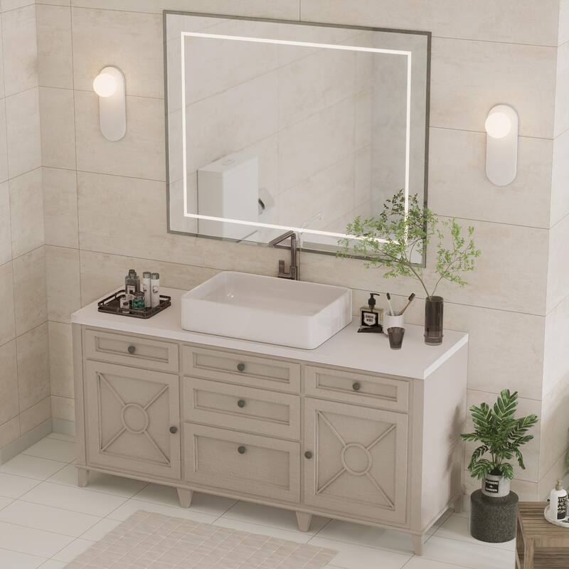 Merola Tile Habanera Bone 11-7/8" x 35-1/2" Fluted Ceramic Wall Tile
