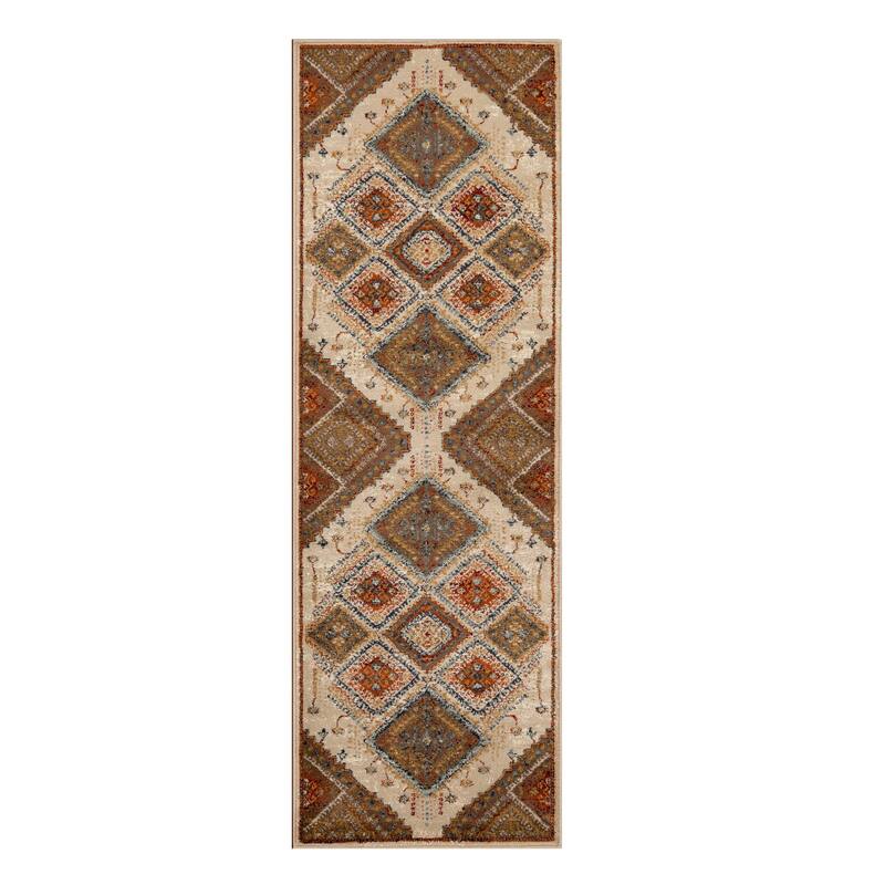 Superior Bohemian Geometric Diamonds Indoor Area Rug