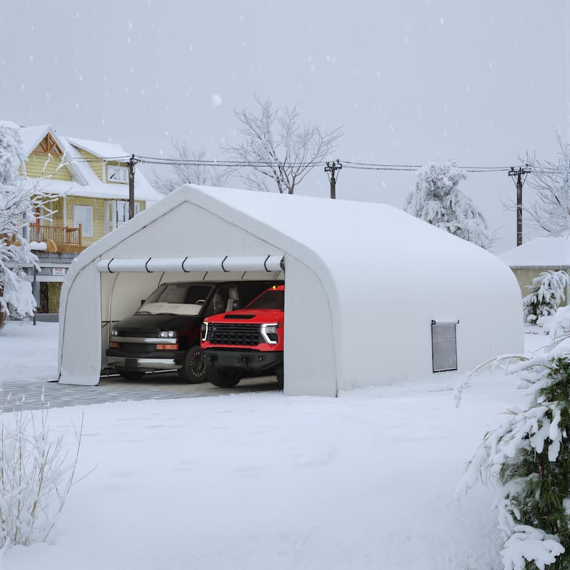 EROMMY 20x20ft Heavy Duty Outdoor Carport, Portable Waterproof Car Canopy Tent with Sidewalls