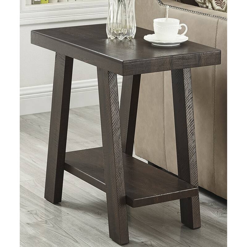 Contemporary Wood Shelf Side Table