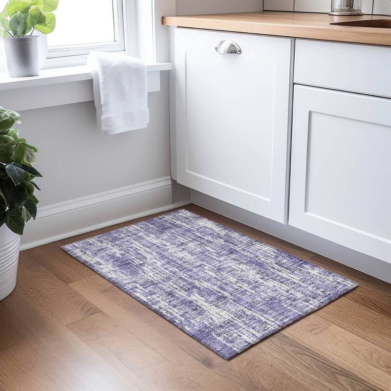 Machine Washable Indoor/ Outdoor Chantille Ombre Stripe Rug