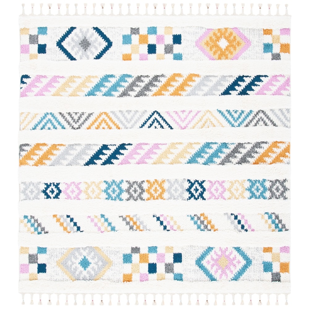 SAFAVIEH Moroccan Fringe Shag Lorean Rug