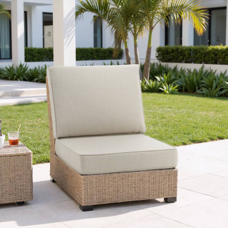 Sunbrella 24"x23"x5" Thick Cushion Outdoor Deep Seat/Back Cushion