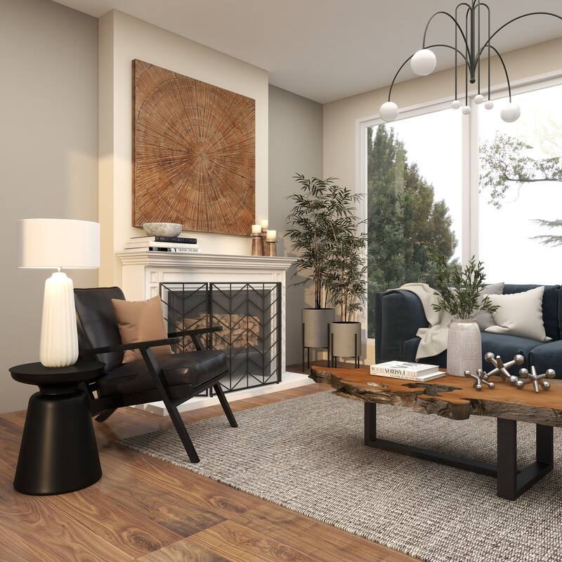 Light Grey or Dark Grey Iron Cylinder Modern Planter Set (Set of 2) - S/2 19", 23"H