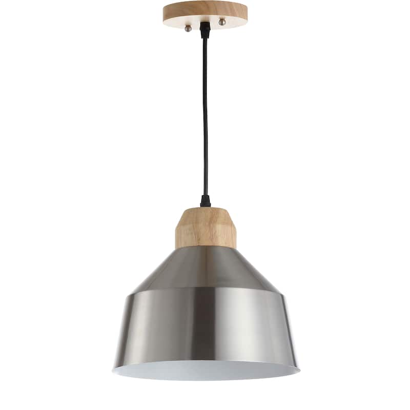 SAFAVIEH Lighting Snowflake Adjustable 1-Light Led Nickle Pendant - 10.25"x10.25"x11.3-83.3" - 10Wx10Dx83H