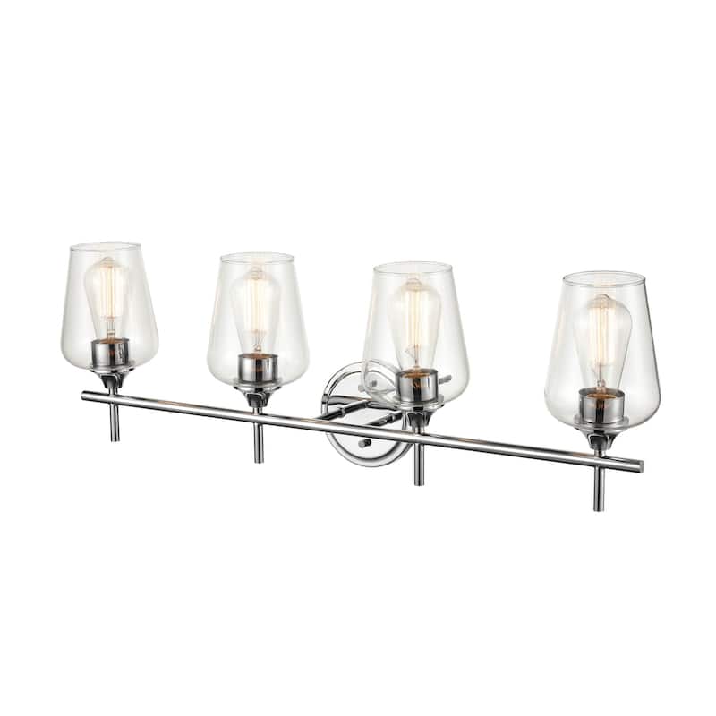 Millennium Lighting Ashford 4 Light Bathroom Vanity in Multiple Finishes with Clear Glass Shades