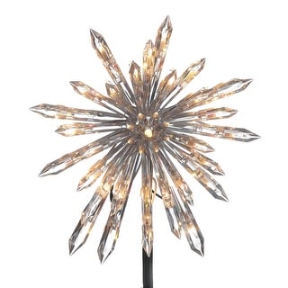 Kurt Adler UL 30-Light Crystal Snowflake Treetop - 11.25"