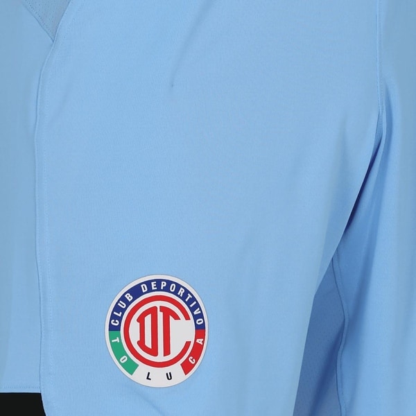 Light Blue Under Armour With Logo Of Deportivo Toluca Futbol Club Shorts Large