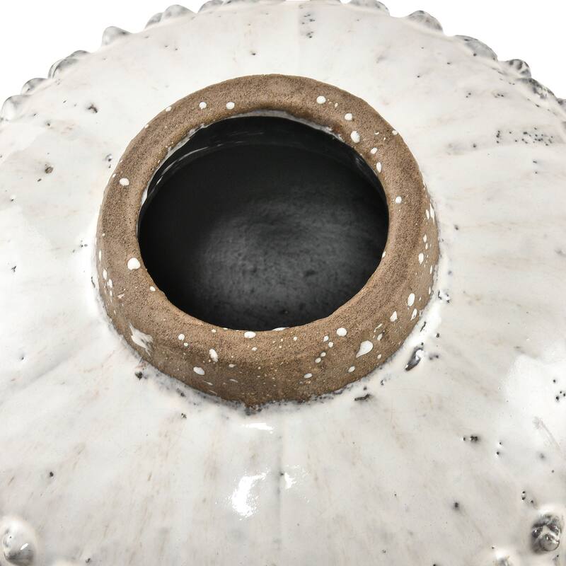 Elk Home Echten White Earthenware 13 Inch Wide Vase