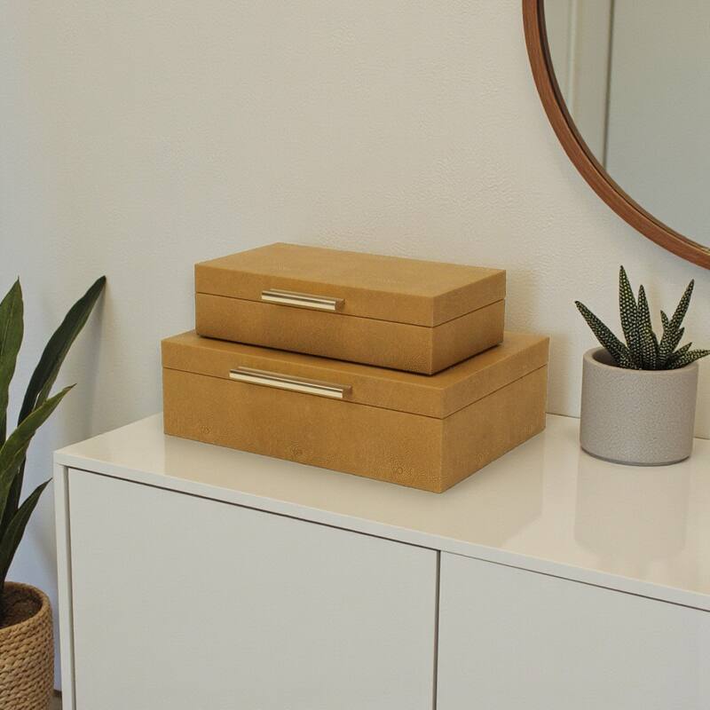 Lusan Black Vinyl Decorative Box Set