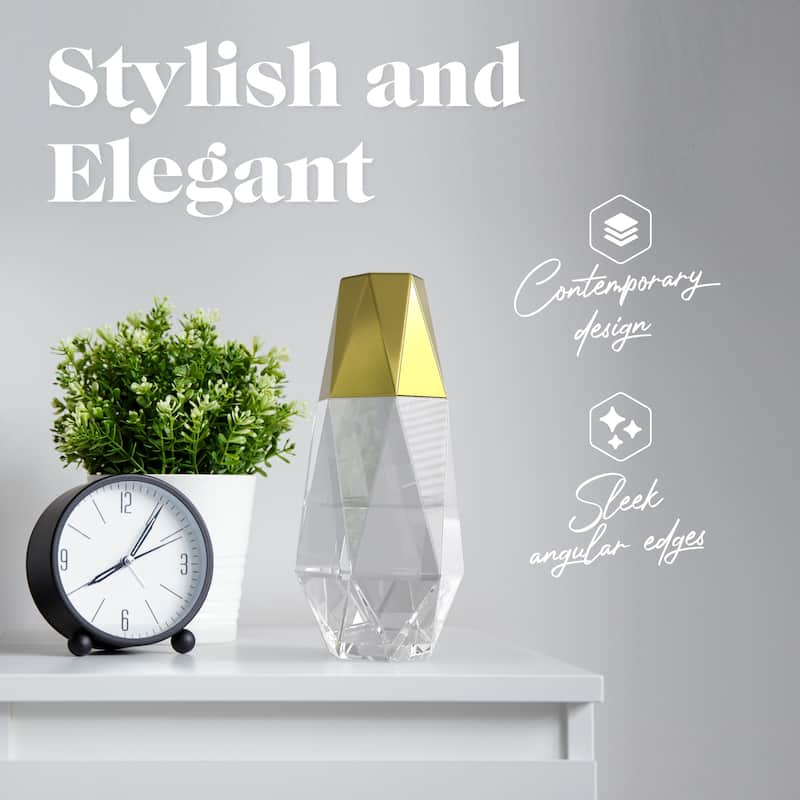 Geometric Gold Carafe Set - 37.18Oz