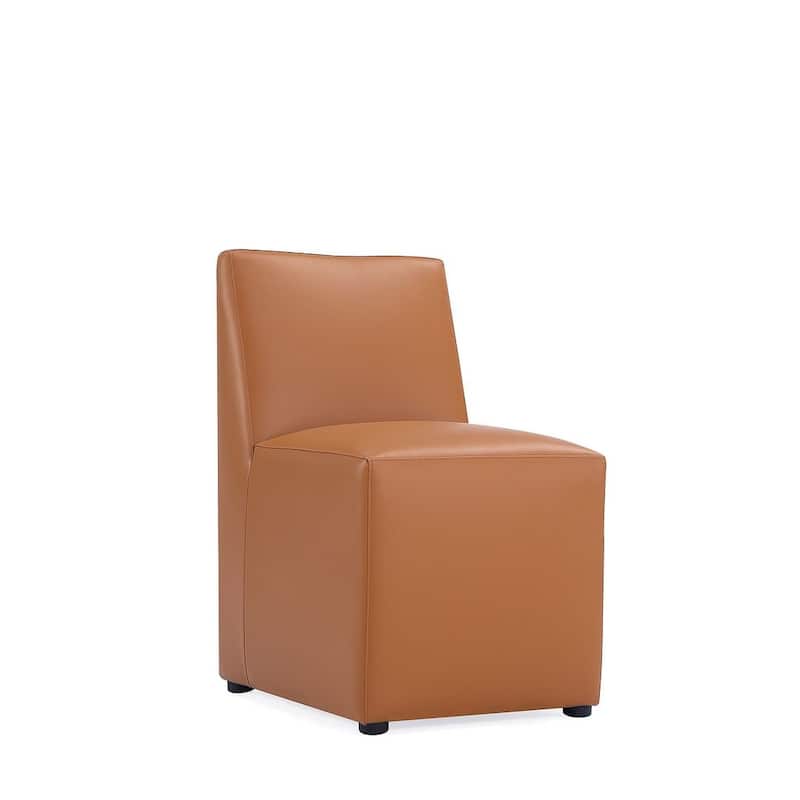 Manhattan Comfort Anna Modern Square Faux Leather Dining Chair
